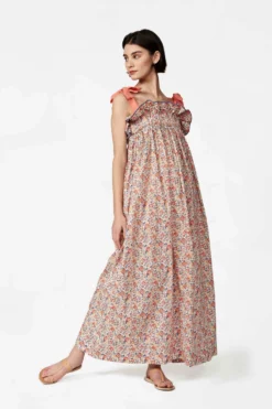Jaime Dress In Coral Floral 7 Jaime Dress In Coral Floral -TUKE BAZAAR Sales Store 20211029 CASEYMARKS OM12933 scaled