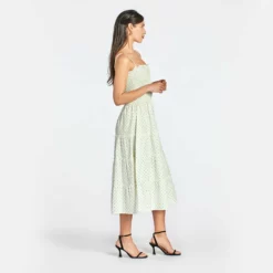 The Beth Dress -TUKE BAZAAR Sales Store 210320 Maxwell Geraldine Ecomm Beth GreenDot 3846copy