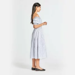 The Meg Dress -TUKE BAZAAR Sales Store 210320 Maxwell Geraldine Ecomm Meg BlueDot 3701copy