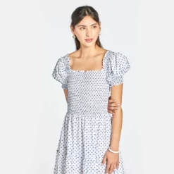 The Meg Dress -TUKE BAZAAR Sales Store 210320 Maxwell Geraldine Ecomm Meg BlueDot 3785copy