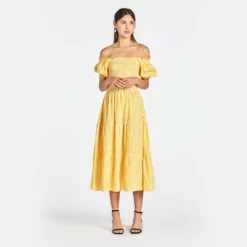 The Meg Dress -TUKE BAZAAR Sales Store 210320 Maxwell Geraldine Ecomm Meg Yellow 3960copy