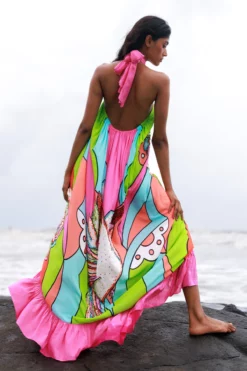 Hand Beaded Halter Gown -TUKE BAZAAR Sales Store 24d f0d70855 d1ce 4dde 8209 d8c040561ddd