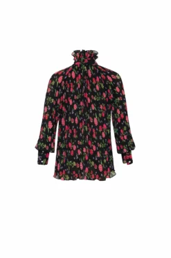 Recycled Plisse Pussy-Bow Blouse -TUKE BAZAAR Sales Store 60