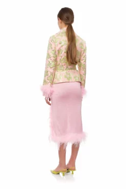 Feathered Jacquard Jacket -TUKE BAZAAR Sales Store 9A2A6121