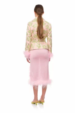 Feathered Jacquard Jacket -TUKE BAZAAR Sales Store 9A2A6122