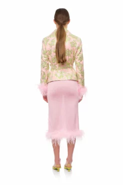 Feathered Jacquard Jacket -TUKE BAZAAR Sales Store 9A2A6123