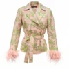 Feathered Jacquard Jacket