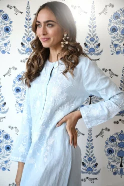 Aqua Olympia Kaftan -TUKE BAZAAR Sales Store BlueOlympiaKaftan2