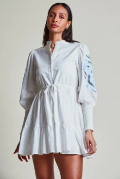 The Brooke Dress -TUKE BAZAAR Sales Store BrookeDress WhiteBlue 1