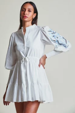 The Brooke Dress -TUKE BAZAAR Sales Store BrookeDress WhiteBlue 4