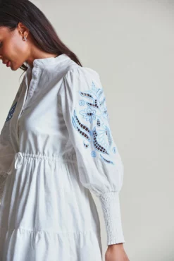 The Brooke Dress -TUKE BAZAAR Sales Store BrookeDress WhiteBlue 5