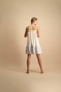 DAISY DRESS - WHITE MULTI -TUKE BAZAAR Sales Store CASS39 SoftLemon SandVerbenaPaisley 03 scaled