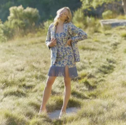 Avery Embroidered Fringe Mini Dress -TUKE BAZAAR Sales Store Carmel 23003 603 23034 603 29987