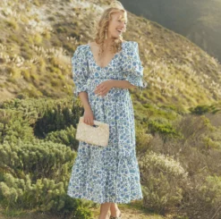 Hayley Puff Sleeve Dress -TUKE BAZAAR Sales Store Carmel 23013 109 21912