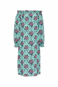 Grace Dress In Turquoise Chinoiserie
