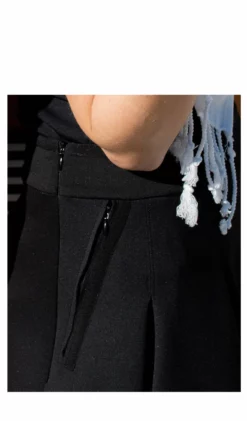 Darrow Boxpleat Skirt -TUKE BAZAAR Sales Store DarrowBLACKdet