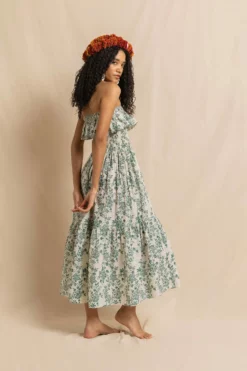 Ellen Dress In Emerald Chintz Trail -TUKE BAZAAR Sales Store EllenDressinEmeraldChintzTrailRVP 9297 scaled