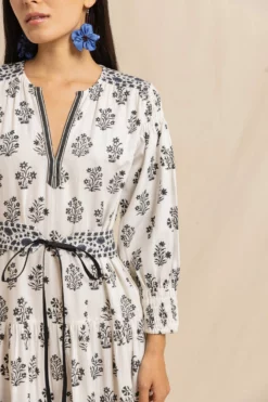 Eve Dress In Fichou Flower -TUKE BAZAAR Sales Store EveinMonoFlowerRVP 8738 scaled