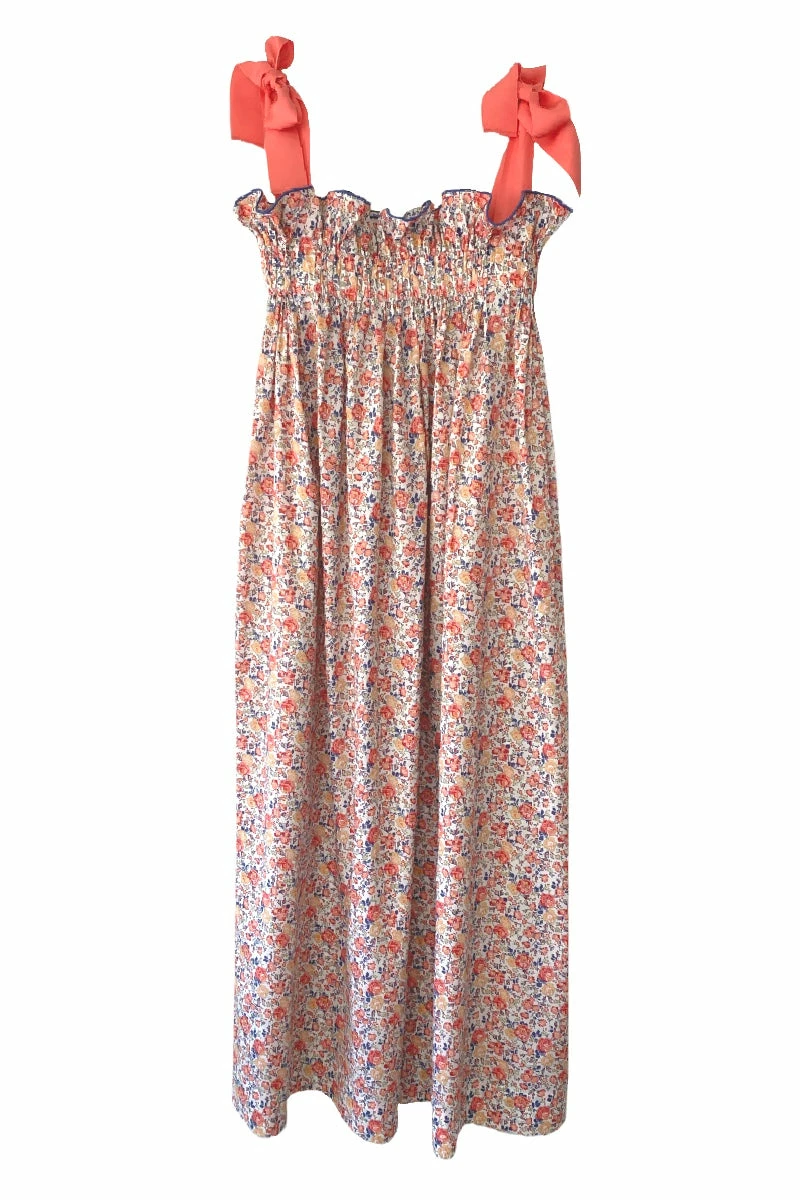 Jaime Dress In Coral Floral 2 Jaime Dress In Coral Floral - Image 2