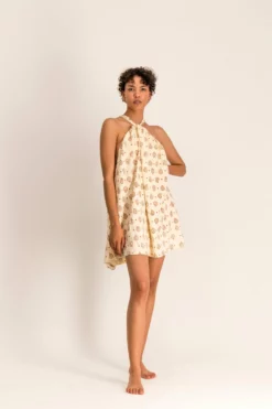 Jeanie Mini - Ecru Paisley -TUKE BAZAAR Sales Store JEANIEDRESSCREAM Full CR2 4 scaled