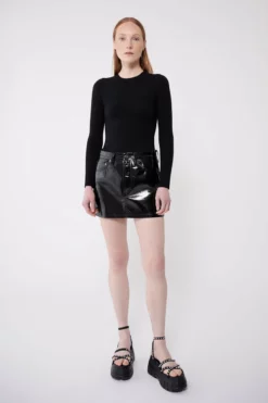 Coal Peachskin Long Sleeve Crew Neck -TUKE BAZAAR Sales Store JOOSTRICOT2023013131114