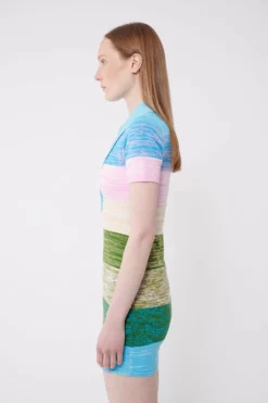 Space Dye Peachskin Polo Mini Dress 16 Space Dye Peachskin Polo Mini Dress -TUKE BAZAAR Sales Store JOOSTRICOT2023013132829