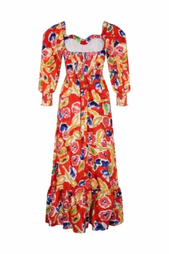 Jora Dress In Fresco Print -TUKE BAZAAR Sales Store JORAFRESCO2