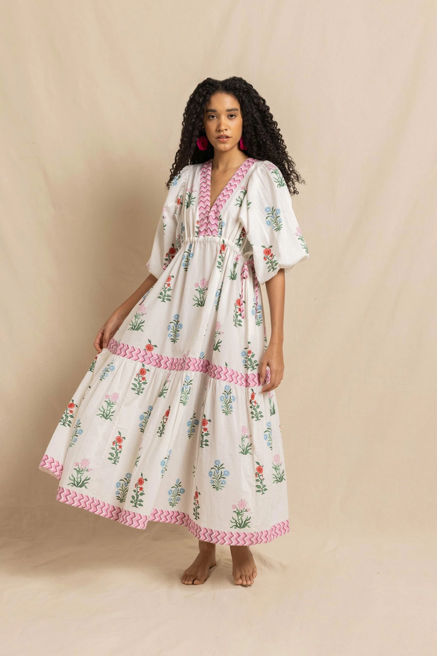 Jaime Dress In Multi Jodhpur Flower (Backless) 2 Jaime Dress In Multi Jodhpur Flower (Backless) - Image 2