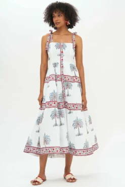 Tie Strap Button Midi- Kiawah Red 8 Tie Strap Button Midi- Kiawah Red -TUKE BAZAAR Sales Store Kiawah Red Tie Strap Button Midi 2 scaled