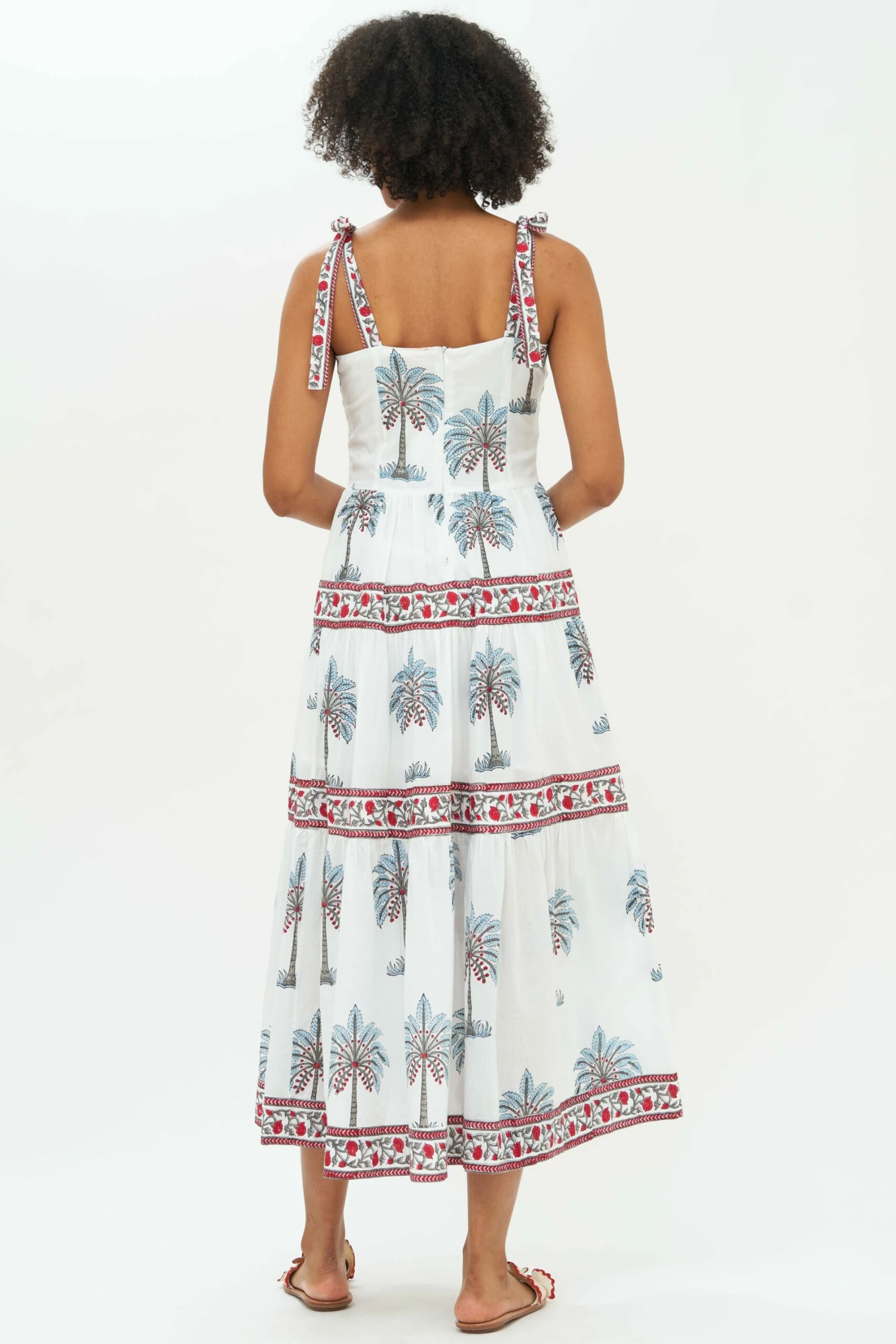 Tie Strap Button Midi- Kiawah Red 5 Tie Strap Button Midi- Kiawah Red - Image 5