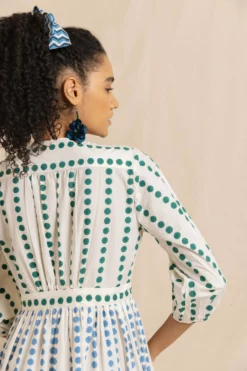 Kitty Dress In Blue/Green Polka -TUKE BAZAAR Sales Store Kittyonblue greenpolkaRVP 8992 scaled