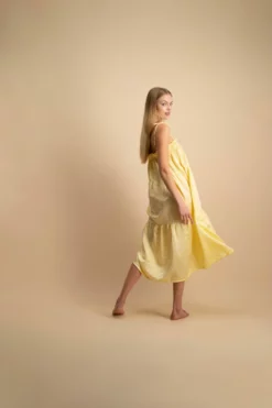 DAISY DRESS MIDI - SOFT LEMON -TUKE BAZAAR Sales Store LOOK14 CLOE CASSANDRO SELECTS 202 scaled