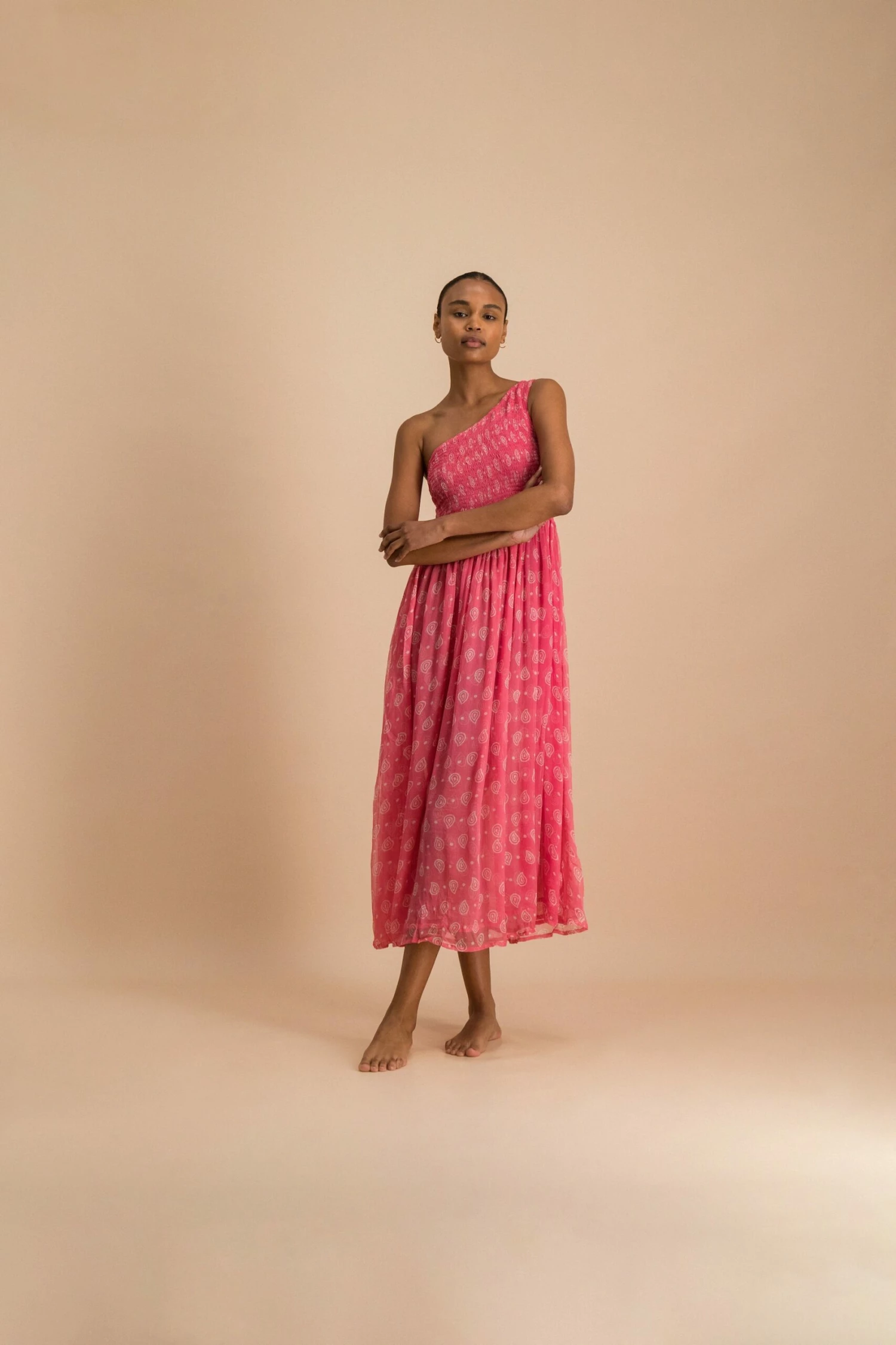 TARA DRESS - BUBBLEGUM PINK 5 TARA DRESS - BUBBLEGUM PINK - Image 5