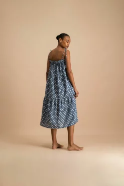 DAISY DRESS MIDI - PITCH BLUE DIAMONTE -TUKE BAZAAR Sales Store LOOK16SUMMER FB CR2 53 scaled