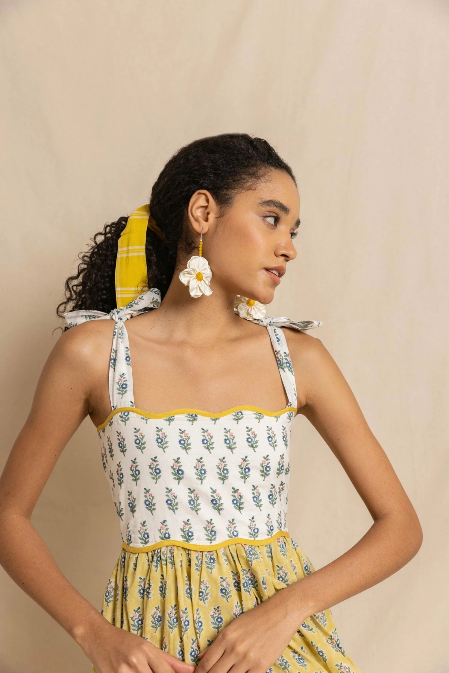 Lotta Dress In Yellow Sunflower 2 Lotta Dress In Yellow Sunflower - Image 2