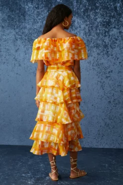 Adler Skirt -TUKE BAZAAR Sales Store Marie Oliver Adler Skirt Golden Madras 03 scaled