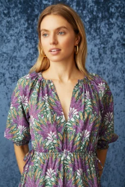 Farin Dress -TUKE BAZAAR Sales Store Marie Oliver Farin Dress Palm Fan 03 scaled