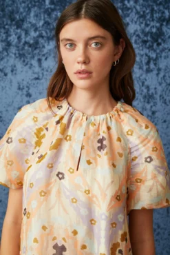 Greta Dress -TUKE BAZAAR Sales Store Marie Oliver Greta Dress Primrose Trellis 03 scaled