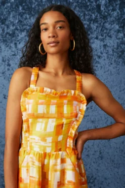 Prima Dress -TUKE BAZAAR Sales Store Marie Oliver Prima Dress Golden Madras 02 scaled