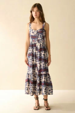 Yara Dress -TUKE BAZAAR Sales Store Marie Oliver Yara Dress Midnight Ice Dye 01 scaled