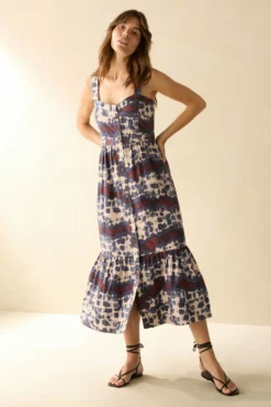 Yara Dress -TUKE BAZAAR Sales Store Marie Oliver Yara Dress Midnight Ice Dye 02 scaled