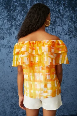 Yaya Blouse -TUKE BAZAAR Sales Store Marie Oliver Yaya Blouse Golden Madras 03 scaled