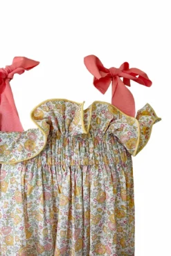 Jaime Dress In Melon Blossom 7 Jaime Dress In Melon Blossom -TUKE BAZAAR Sales Store MelonBlossomClose up