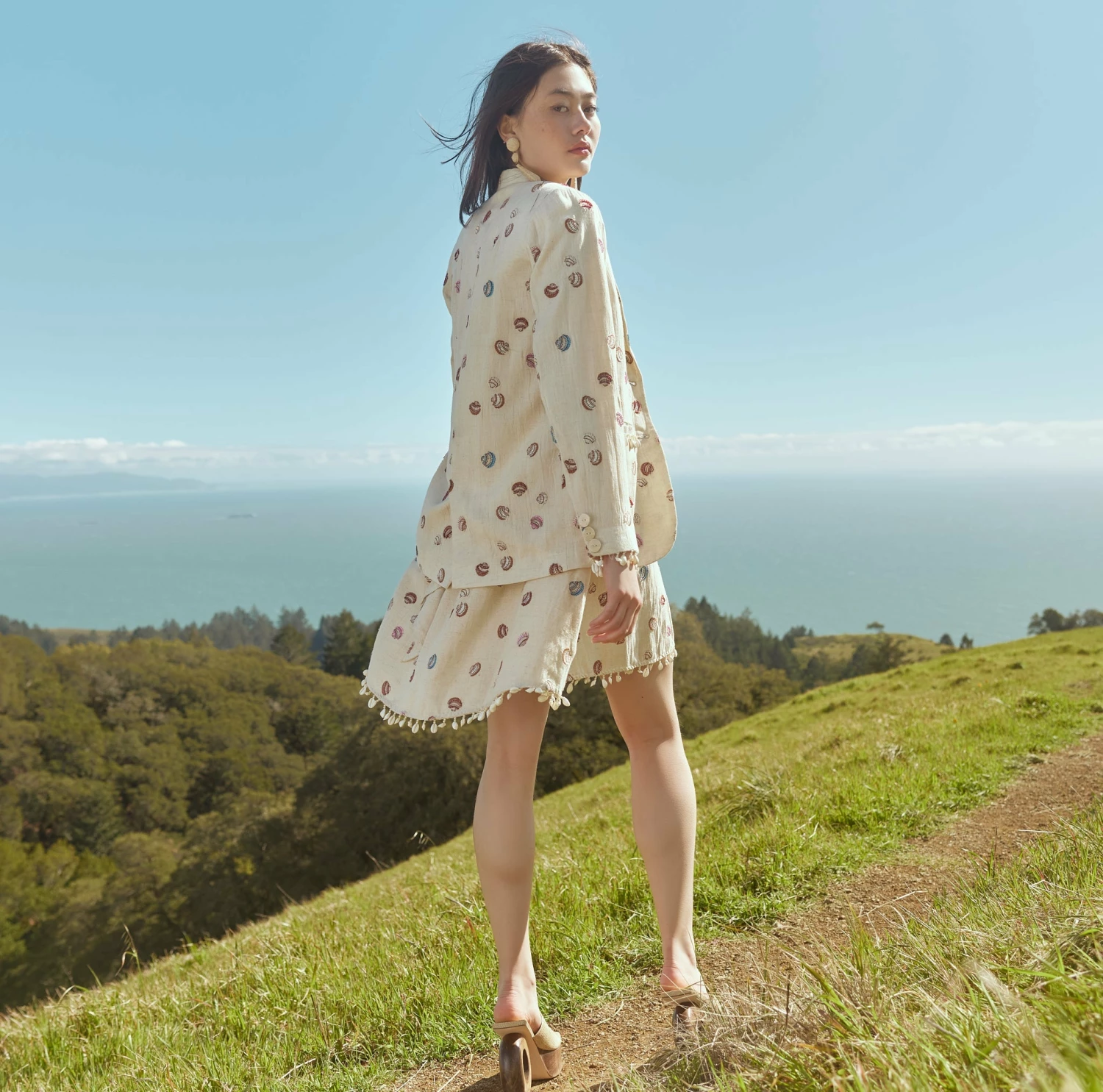 Katty Beaded Embroidered Mini Dress With Puka Fringe 6 Katty Beaded Embroidered Mini Dress With Puka Fringe - Image 6