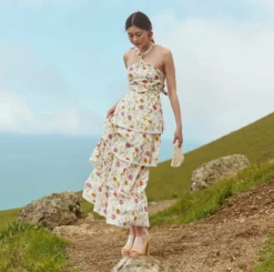 Emma Tiered Dress -TUKE BAZAAR Sales Store MtTam 23014 129 0428