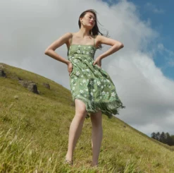 Gavin Embroidered Fringe Mini Dress