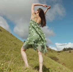 Gavin Embroidered Fringe Mini Dress -TUKE BAZAAR Sales Store MtTam 23093 511 4722