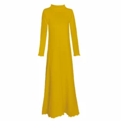 Lounge Dress In Mustard French Terry