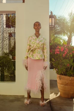 Feathered Jacquard Jacket -TUKE BAZAAR Sales Store OL H1197 scaled