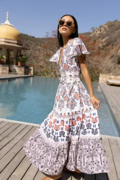 V-Neck Maxi- Paradiso Navy -TUKE BAZAAR Sales Store Paradiso Navy V Neck Maxi259 copy 5229580c e46b 40ee bef6 ee5a33679a6e scaled